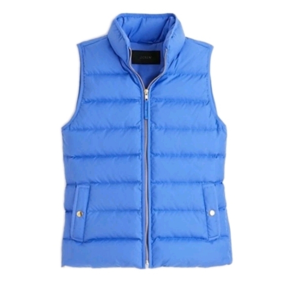 J. Crew Jackets & Blazers - J.Crew Womens Mountain Puffer Perrywinkle Blue Quilted Lightweight Down Vest M